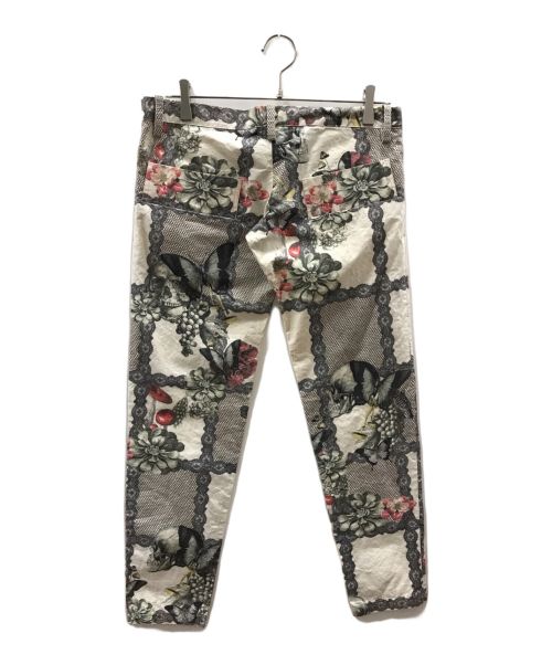 LIMI feu（リミフゥ）LIMI feu (リミフゥ) スカル花柄プリントパンツ ベージュ サイズ:XSの古着・服飾アイテム