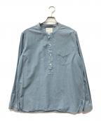 FULLCOUNTフルカウント）の古着「Stand Collar Chambray Shirt」｜ブルー