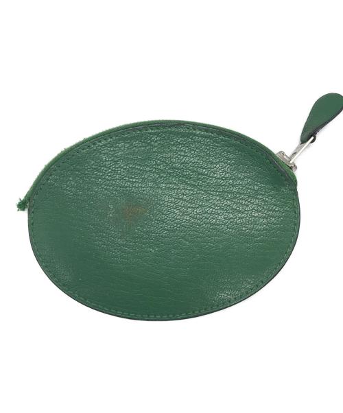 HERMES（エルメス）HERMES (エルメス) Hロゴ パンチング エブリン レザーコインケース グリーンの古着・服飾アイテム