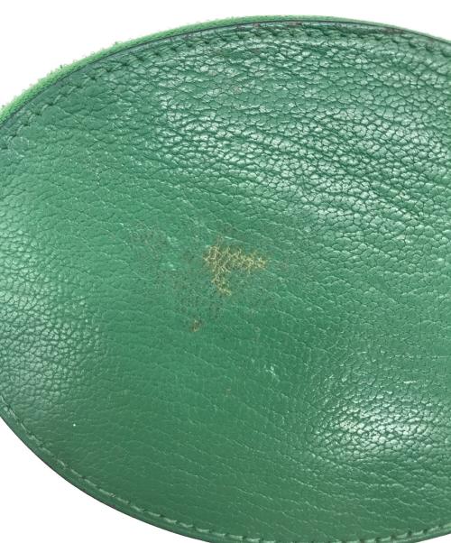 HERMES（エルメス）HERMES (エルメス) Hロゴ パンチング エブリン レザーコインケース グリーンの古着・服飾アイテム