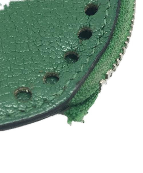 HERMES（エルメス）HERMES (エルメス) Hロゴ パンチング エブリン レザーコインケース グリーンの古着・服飾アイテム