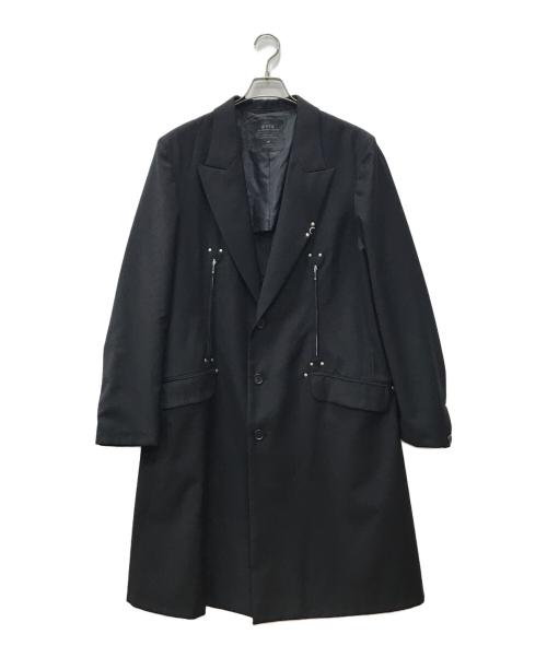 s'yte（サイト）s'yte (サイト) T/W Gabardine 3BS Peak Lapel Studs Long Jacket ブラック サイズ:3の古着・服飾アイテム