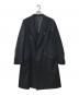 s'yte（サイト）の古着「T/W Gabardine 3BS Peak Lapel Studs Long Jacket」｜ブラック