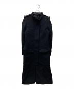 GUCCIグッチ）の古着「スタンドカラーコート」｜ブラック