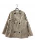 GALERIE VIE（ギャルリーヴィー）の古着「ウールダブルフェイス ショートノーカラートレンチコート」｜ベージュ