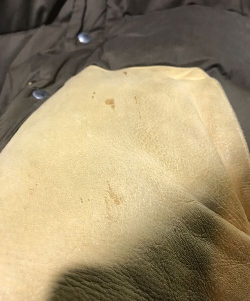 Crescent Down Works（クレセントダウンワークス）Crescent Down Works (クレセントダウンワークス) レザーポケットダウンジャケット ブラウン サイズ:Sの古着・服飾アイテム