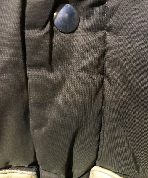 Crescent Down Works（クレセントダウンワークス）Crescent Down Works (クレセントダウンワークス) レザーポケットダウンジャケット ブラウン サイズ:Sの古着・服飾アイテム