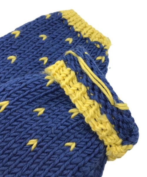 PINK HOUSE（ピンクハウス）PINK HOUSE (ピンクハウス) ノルディックニットカーディガン ブルー×イエロー サイズ:下記参照の古着・服飾アイテム