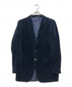 ATTACH'Eアタッシェ）の古着「ベロアテーラードジャケット」｜ネイビー