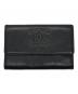CHANEL（シャネル）の古着「チェーンココマーク レザー二つ折り財布」｜ブラック
