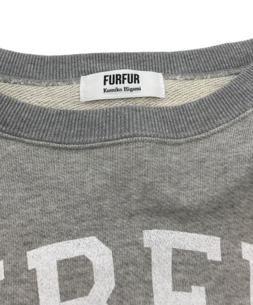furfur（ファーファー）furfur (ファーファー) KUMIKO HIGAMI “Mira”スウェット グレー サイズ:FREEの古着・服飾アイテム