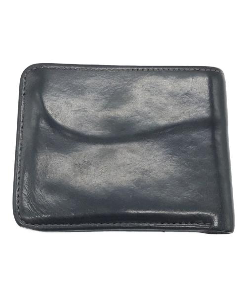 WILDSWANS（ワイルドスワンズ）WILDSWANS (ワイルドスワンズ) グラウンダー レザー2つ折り財布 ブラックの古着・服飾アイテム