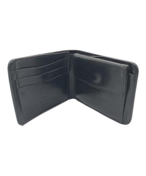 WILDSWANS（ワイルドスワンズ）WILDSWANS (ワイルドスワンズ) グラウンダー レザー2つ折り財布 ブラックの古着・服飾アイテム