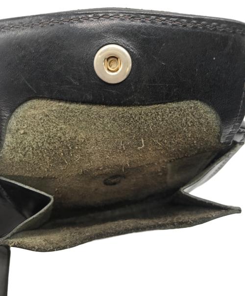 WILDSWANS（ワイルドスワンズ）WILDSWANS (ワイルドスワンズ) グラウンダー レザー2つ折り財布 ブラックの古着・服飾アイテム