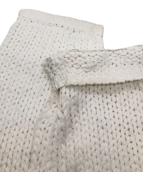 COMME des GARCONS HOMME PLUS（コムデギャルソンオムプリュス）COMME des GARCONS HOMME PLUS (コムデギャルソンオムプリュス) グラフィックデザインニットセーター イエロー サイズ:Lの古着・服飾アイテム