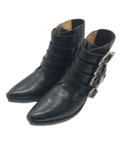 中古・古着通販】Caminando (カミナンド) レザーロングブーツ ブラック