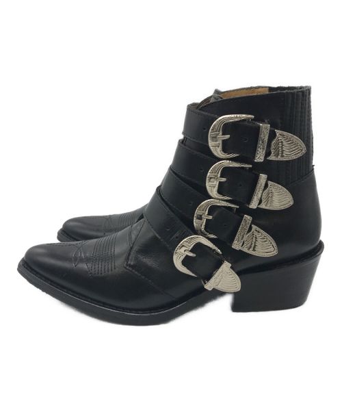 TOGA PULLA（トーガ プルラ）TOGA PULLA (トーガ プルラ) バックルストラップ ブーツ ブラック サイズ:22.5の古着・服飾アイテム