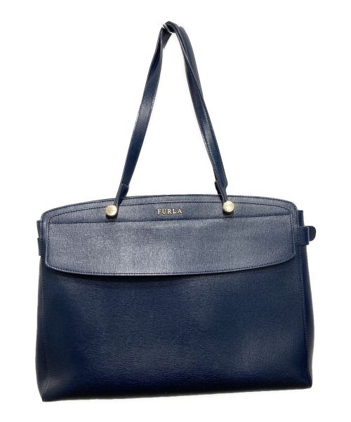 FURLA（フルラ）FURLA (フルラ) ハンドバッグ ネイビーの古着・服飾アイテム