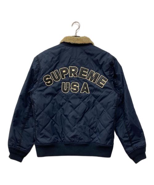 SUPREME（シュプリーム）SUPREME (シュプリーム) Quilted Nylon Tanker Jacket ネイビー サイズ:Mの古着・服飾アイテム