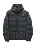 COACHコーチ）の古着「レザー切替ダウンジャケット」｜ブラック