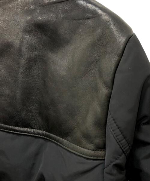 COACH（コーチ）COACH (コーチ) レザー切替ダウンジャケット ブラック サイズ:XSの古着・服飾アイテム