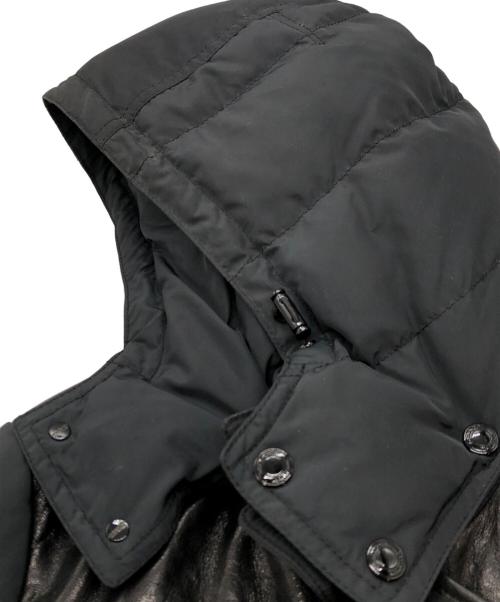 COACH（コーチ）COACH (コーチ) レザー切替ダウンジャケット ブラック サイズ:XSの古着・服飾アイテム