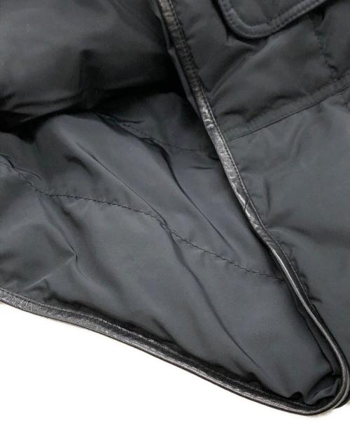 COACH（コーチ）COACH (コーチ) レザー切替ダウンジャケット ブラック サイズ:XSの古着・服飾アイテム