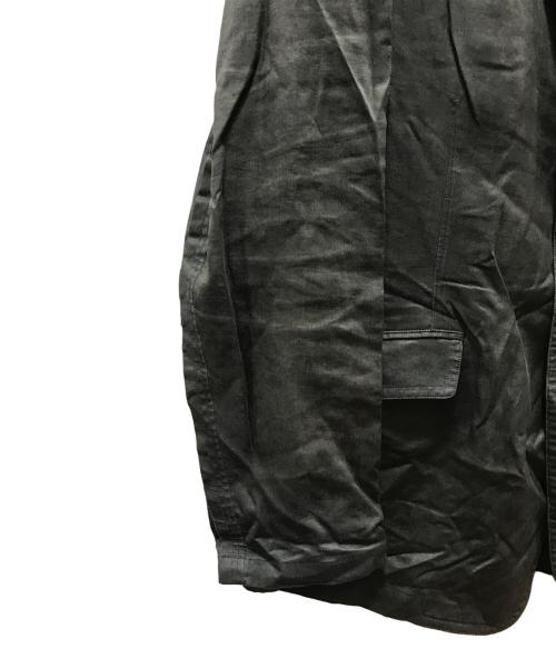 Yohji Yamamoto pour homme（ヨウジヤマモト プールオム）Yohji Yamamoto pour homme (ヨウジヤマモト プールオム) フラップポケットデザイン麻ジャケット ブラック サイズ:2の古着・服飾アイテム