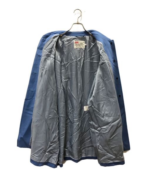 Traditional Weatherwear（トラディショナルウェザーウェア）Traditional Weatherwear (トラディショナルウェザーウェア) ウールステンカラーコート ブルー サイズ:Sの古着・服飾アイテム