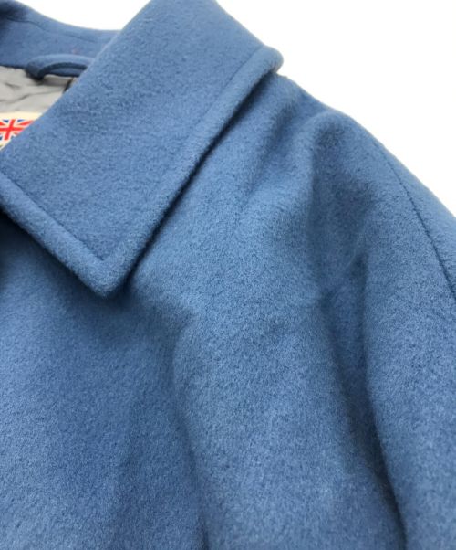 Traditional Weatherwear（トラディショナルウェザーウェア）Traditional Weatherwear (トラディショナルウェザーウェア) ウールステンカラーコート ブルー サイズ:Sの古着・服飾アイテム