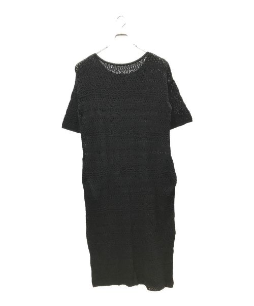 L’Appartement（アパルトモン）L’Appartement (アパルトモン) クロッシェニットワンピース ブラック サイズ:FREEの古着・服飾アイテム