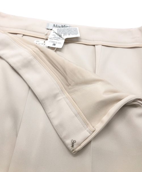 MaxMara（マックスマーラ）MaxMara (マックスマーラ) センタープレスパンツ ホワイト サイズ:L 未使用品の古着・服飾アイテム