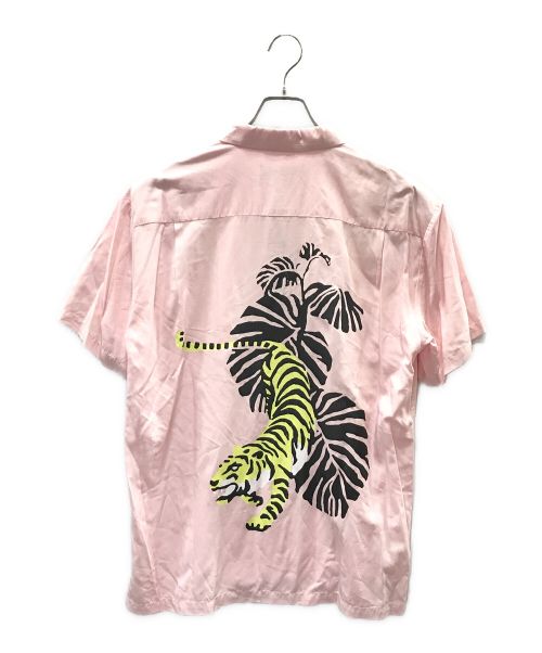 DOUBLE RAINBOUU（ダブルレインボー）DOUBLE RAINBOUU (ダブルレインボー) PINK TIGER HAWAIIAN SHIRT ピンク サイズ:S 未使用品の古着・服飾アイテム
