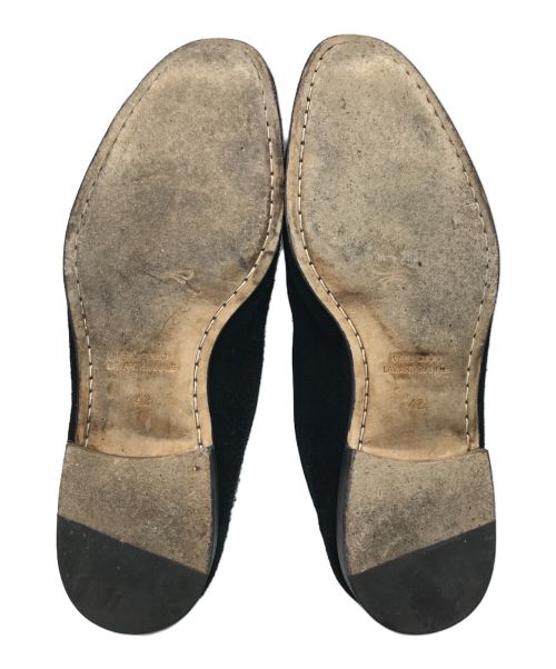 POLPETTA（ポルペッタ）POLPETTA (ポルペッタ) Brilla per il gusto (ブリッラ ペル イルグースト) 別注 PASSO スエードローファー ブラック サイズ:42の古着・服飾アイテム