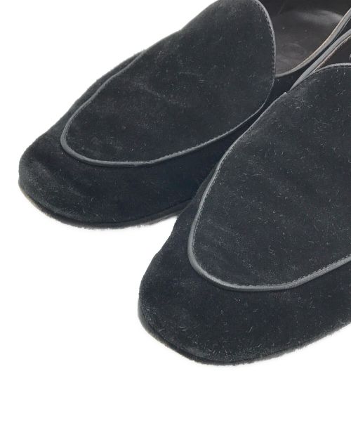 POLPETTA（ポルペッタ）POLPETTA (ポルペッタ) Brilla per il gusto (ブリッラ ペル イルグースト) 別注 PASSO スエードローファー ブラック サイズ:42の古着・服飾アイテム