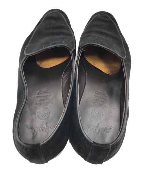 POLPETTA（ポルペッタ）POLPETTA (ポルペッタ) Brilla per il gusto (ブリッラ ペル イルグースト) 別注 PASSO スエードローファー ブラック サイズ:42の古着・服飾アイテム