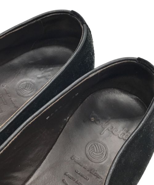 POLPETTA（ポルペッタ）POLPETTA (ポルペッタ) Brilla per il gusto (ブリッラ ペル イルグースト) 別注 PASSO スエードローファー ブラック サイズ:42の古着・服飾アイテム