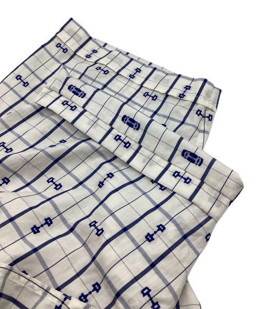 GUCCI（グッチ）GUCCI (グッチ) ホースビット プリント コットン シャツ ネイビー サイズ:48の古着・服飾アイテム