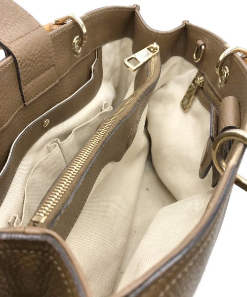 GUCCI（グッチ）GUCCI (グッチ) バンブーショッパーミディアムトート ブラウン サイズ:下記参照の古着・服飾アイテム