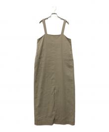 IENA（イエナ）の古着「リネン混 Iライン ジャンパースカート」｜オリーブ