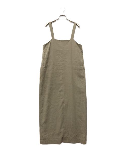 IENA（イエナ）IENA (イエナ) リネン混 Iライン ジャンパースカート オリーブ サイズ:38の古着・服飾アイテム