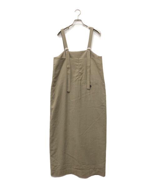 IENA（イエナ）IENA (イエナ) リネン混 Iライン ジャンパースカート オリーブ サイズ:38の古着・服飾アイテム