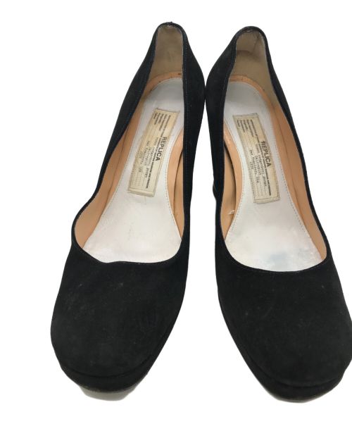 Maison Margiela（メゾンマルジェラ）Maison Margiela (メゾンマルジェラ) スウェードパンプス ブラック サイズ:41の古着・服飾アイテム