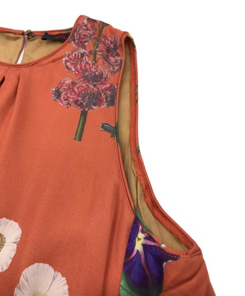 CABAN（キャバン）CABAN (キャバン) BLOOMIN' ART プリントロングワンピース オレンジ サイズ:Sの古着・服飾アイテム
