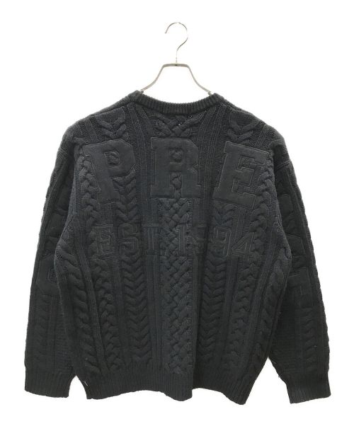 SUPREME（シュプリーム）Supreme (シュプリーム) 23AW Applique Cable Knit Sweater ブラック サイズ:Mの古着・服飾アイテム