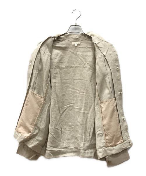 SLOW（スロウ）SLOW (スロウ) リネントラッカージャケット ベージュ サイズ:Mの古着・服飾アイテム