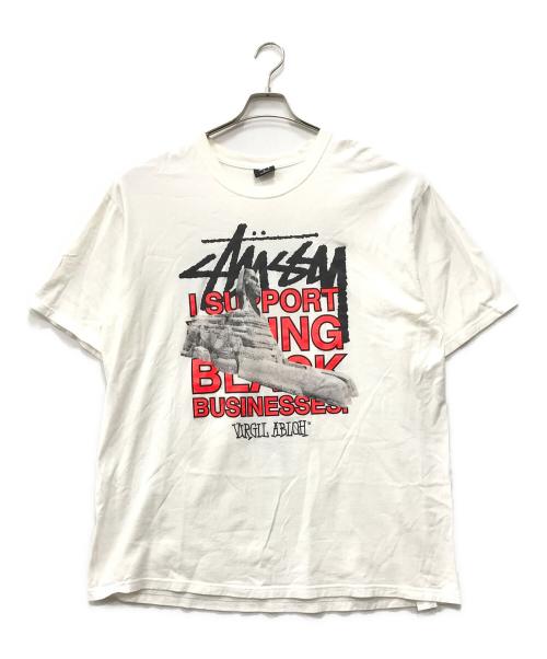 stussy（ステューシー）stussy (ステューシー) Virgil Abloh (ヴァージル・アブロー) World Tour Collection T-shirt ホワイト サイズ:XLの古着・服飾アイテム