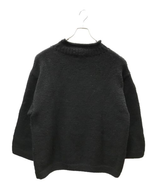 Mcmachan Woolen（マクマーンウーレン）MCMACHAN WOOLEN (マクマーンウーレン) フラワーウールニット ブラック サイズ:FREEの古着・服飾アイテム