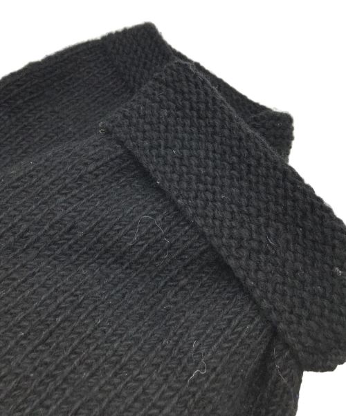 Mcmachan Woolen（マクマーンウーレン）MCMACHAN WOOLEN (マクマーンウーレン) フラワーウールニット ブラック サイズ:FREEの古着・服飾アイテム