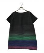 PLEATS PLEASEプリーツプリーズ）の古着「半袖ブラウス」｜ブラック